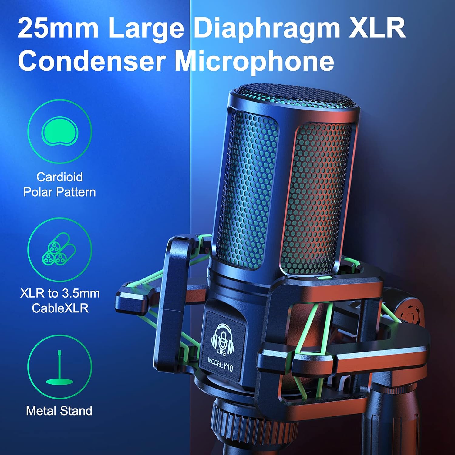 SWEETFULL Podcast Equipment Bundle,Audio Interface Sound Board with Voice Changer Unpowered Recording Mixers Streaming Equipment with 3.5mm Microphone for Live Streaming Podcast Mixer Audio