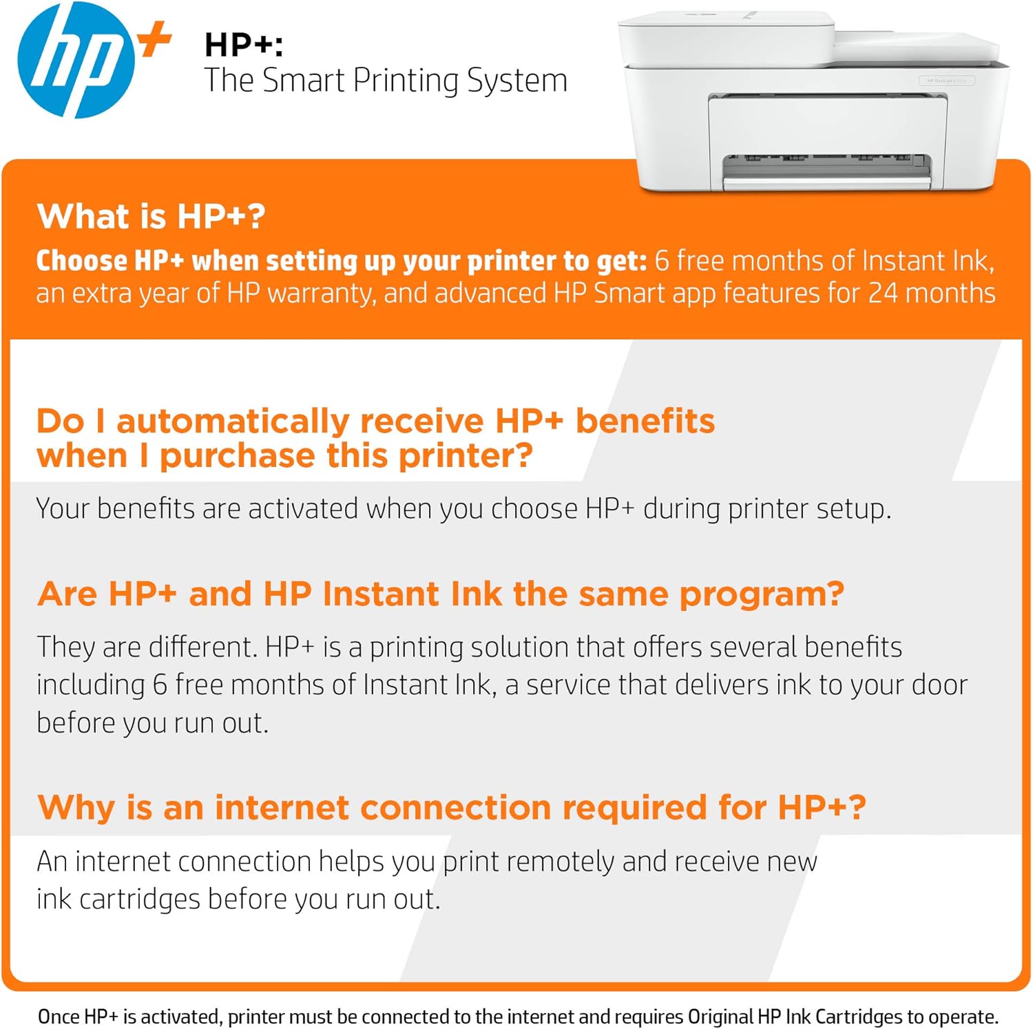 HP DeskJet 4155e All-in-One Wireless Color Printer, with bonus 6 months free Instant Ink with HP+ (26Q90A)