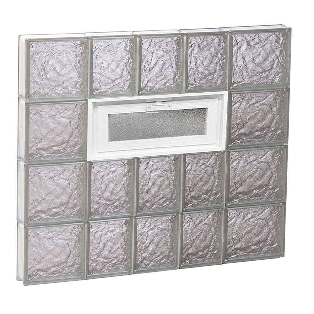 REDI2SET Ice Pattern Frameless Replacement Glass Block Window (Rough Opening: 34-in x 32-in; Actual: 32.75-in x 31-in) 3432VIC