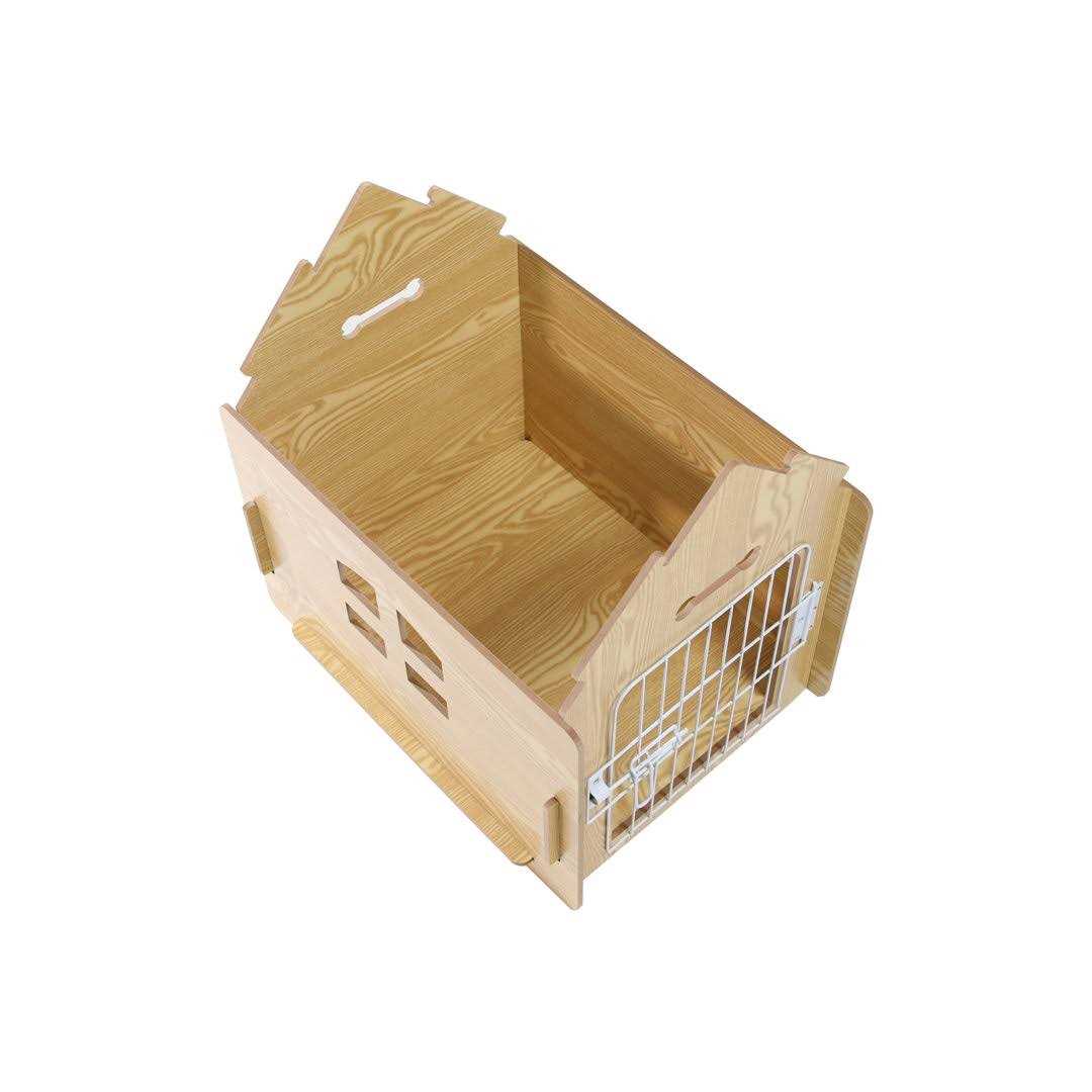 Byrn Wooden Pet house Indoor w/ Roof dog house w/ Removable Mat and Lockable Door for Small dog cat Tucker Murphy Pet Finish - Pet Supplies online store