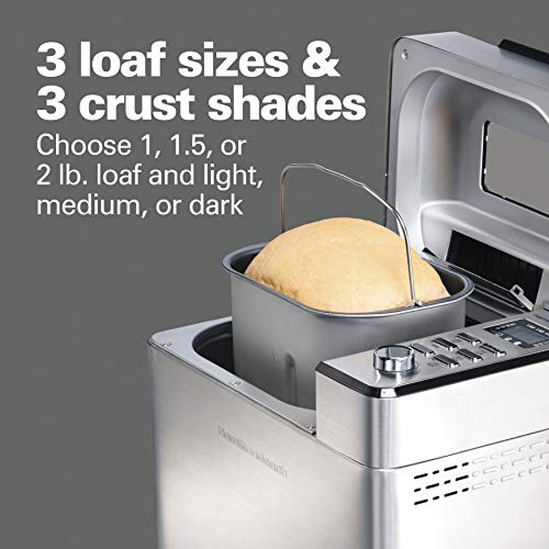 Hamilton Beach Premium Dough & Bread Maker Machine with Auto Fruit and Nut Dispenser