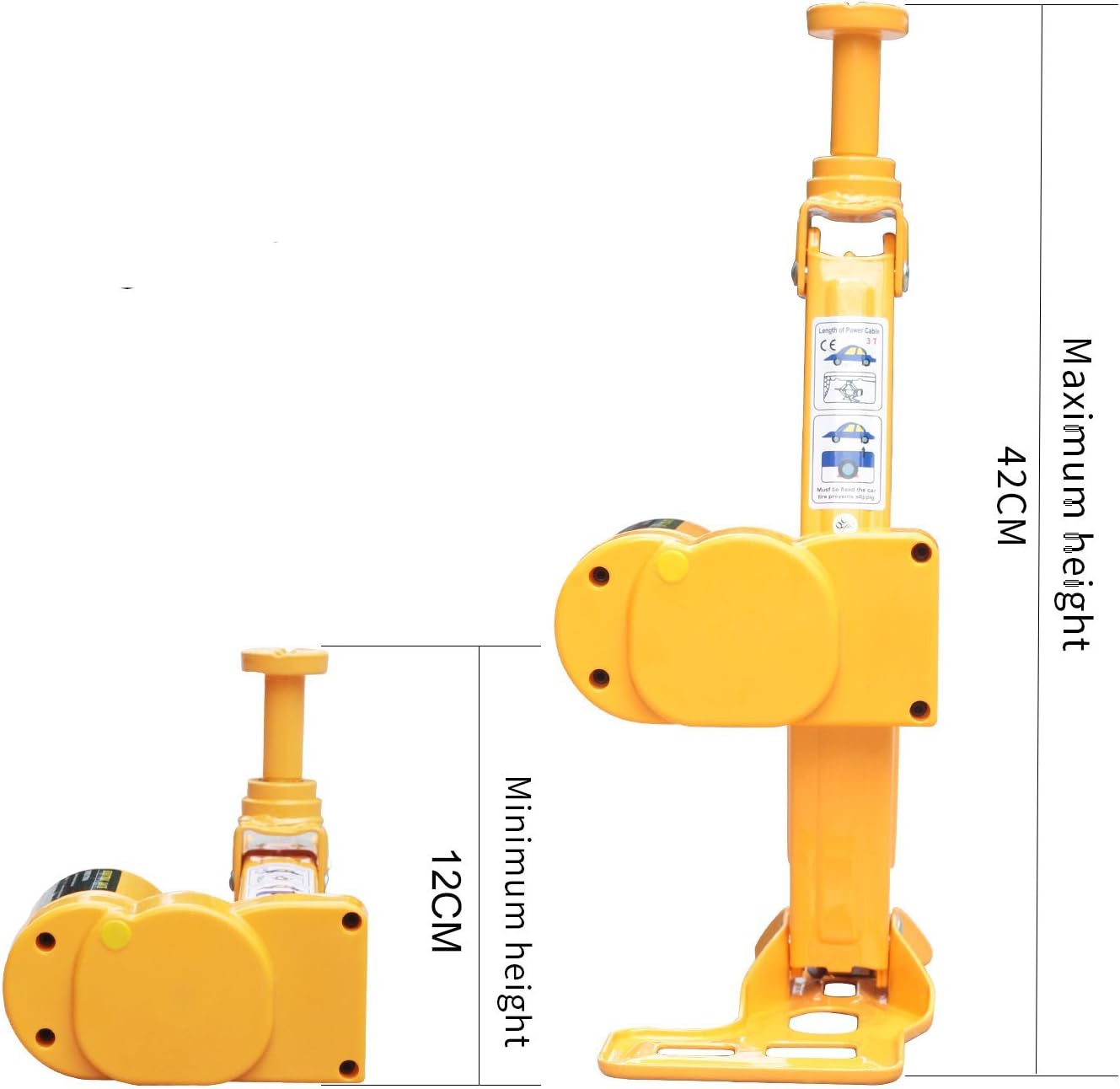 Electric Car Floor Jack 5 Ton All-in-one Automatic 12V Scissor Lift Jack Set for SUV w/Remote Tire Change Repair Emergency Tool Kits Floor Jack for Vehicle Wheel Change (5T)