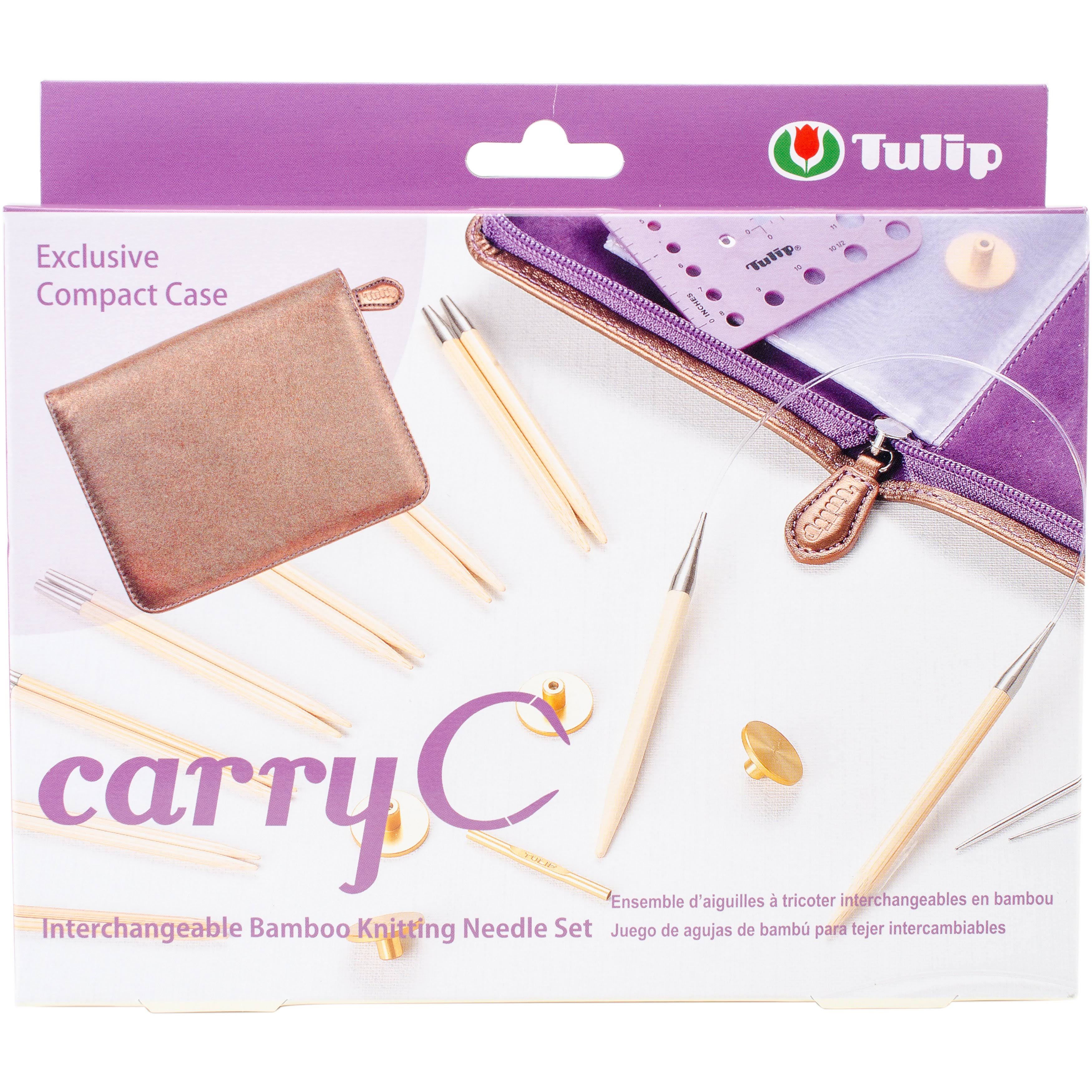 Tulip Needle Carry C Interchangeable Bamboo Knitting Needle Set