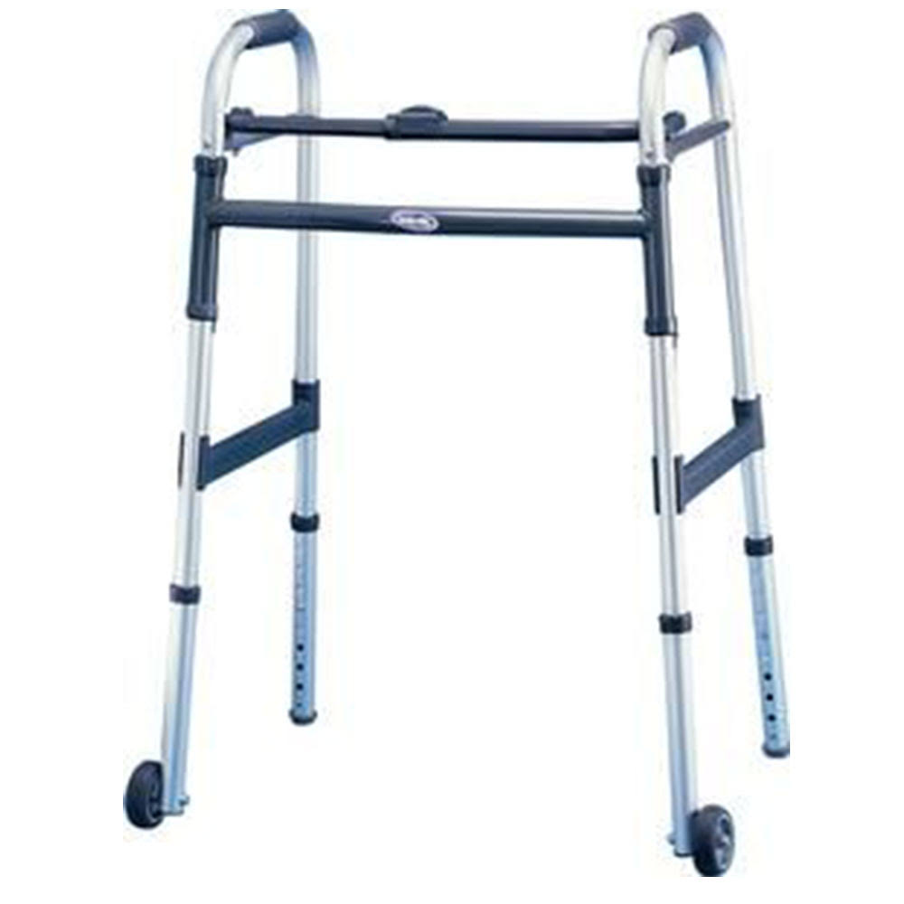 Invacare Dual-Release Junior Paddle Walker with 5x22 Fixed Wheel