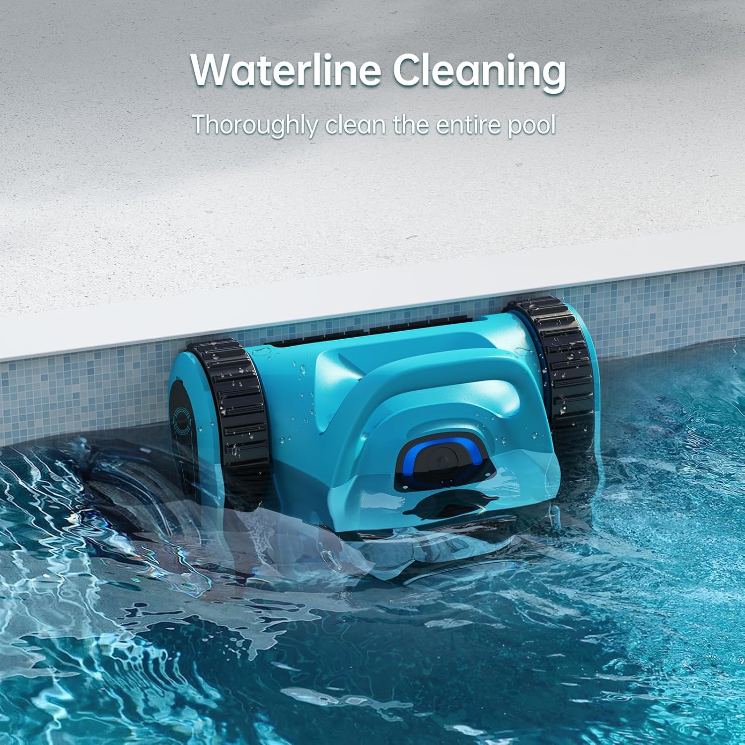 SMONET Cordless Pool Vacuum Robot: Automatic Robotic Pool Cleaner Lasts 150 Mins Wall Climbing 180W Powerful Suction LED Indicator Self-Parking for Above Ground & Inground Pools Up to 2,000 sq. ft.