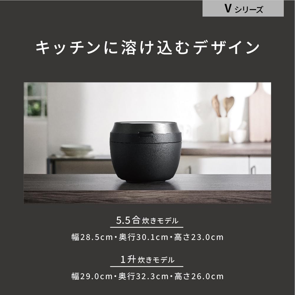 Panasonic Rice Cooker 1 Sho Top Model Bistro Craftsmanship AI Pressurized Hot Air Pump Equipped with 2 Maintenance Parts Light Greyge SR-V18BA-H JAPAN IMPORT NEW