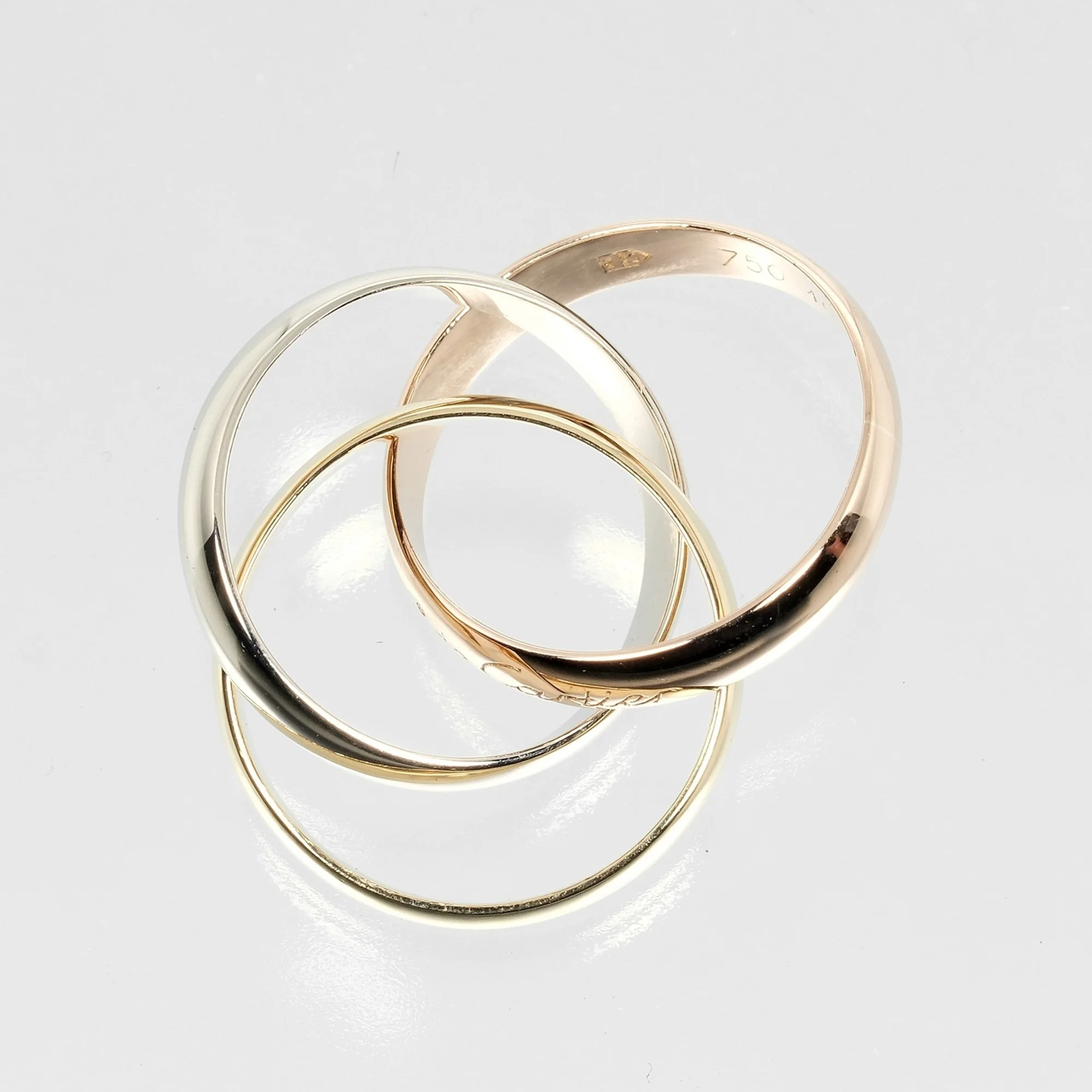 Pre-Owned Cartier CARTIER Trinity Ring K18 Gold YG PG WG Approx. 5.65g S111524314 (Good)