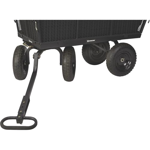 Strongway Steel Dump Cart with Removable Liner - 1200-Lb. Capacity, 50in.L x 24in.W Overall Size