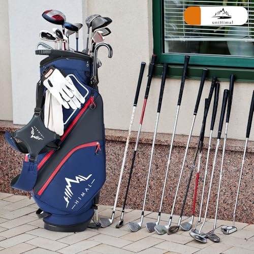 14 Way Dividers Golf Stand Bag Lightweight, Golf Bag for Men Women with Multiple Pockets, Dual Strap and Rain Cover Hood