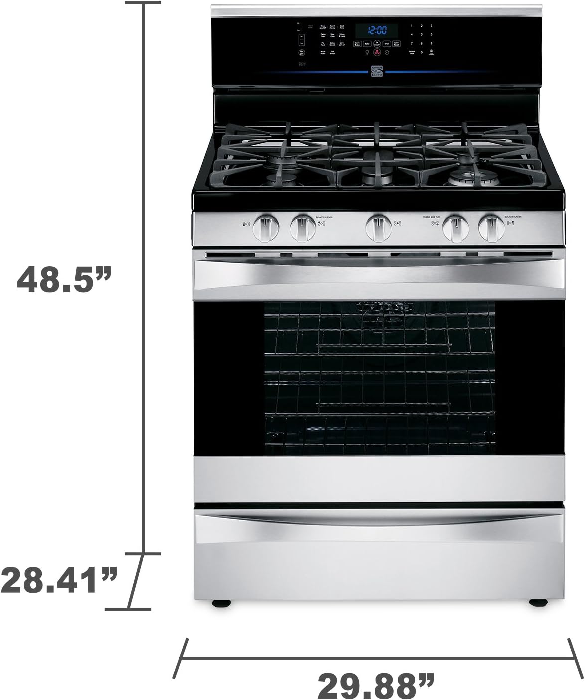 Kenmore Elite 75353 5.5 cu. ft. Self Clean Dual Fuel Range in Stainless Steel, includes delivery and hookup