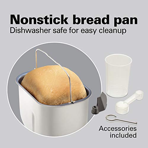 Hamilton Beach Premium Dough & Bread Maker Machine with Auto Fruit and Nut Dispenser