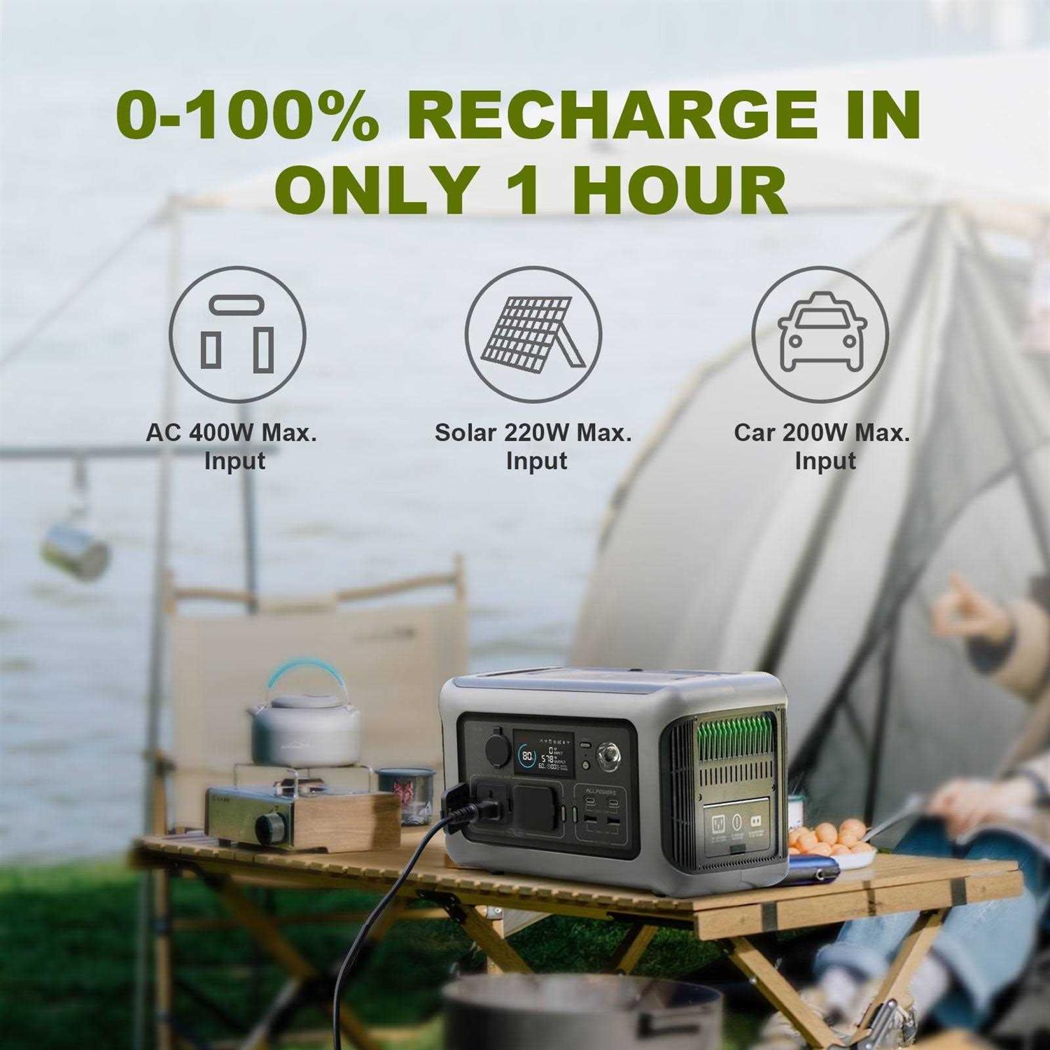 Solar Generator Kit 600W Portable Power Station 100W Solar Panel - Shop Hardware Tools Online Store