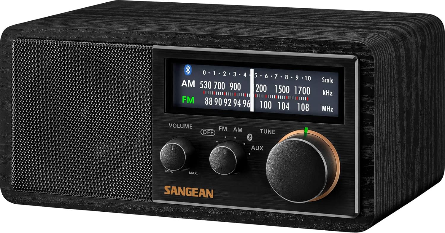 Sangean SG-118 Retro AM/FM Bluetooth Wooden Cabinet Radio