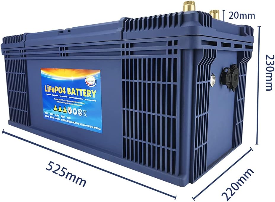 24V Lithium Battery 60Ah Lifepo4 Trolling Motor RV Battery Replacement Built-in BMS Last Longer Replace Your SLA Perfect for Backup Power and Off Grid Applications