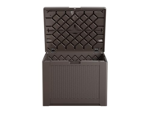 Rubbermaid Extra Large Resin Outdoor Storage Deck Box (134 Gal), Weather Resistant, Gray, Deck Organization for Home/Backyard/Pool Chemicals/Toys/Garden Tools/Porch/Patio Cushions
