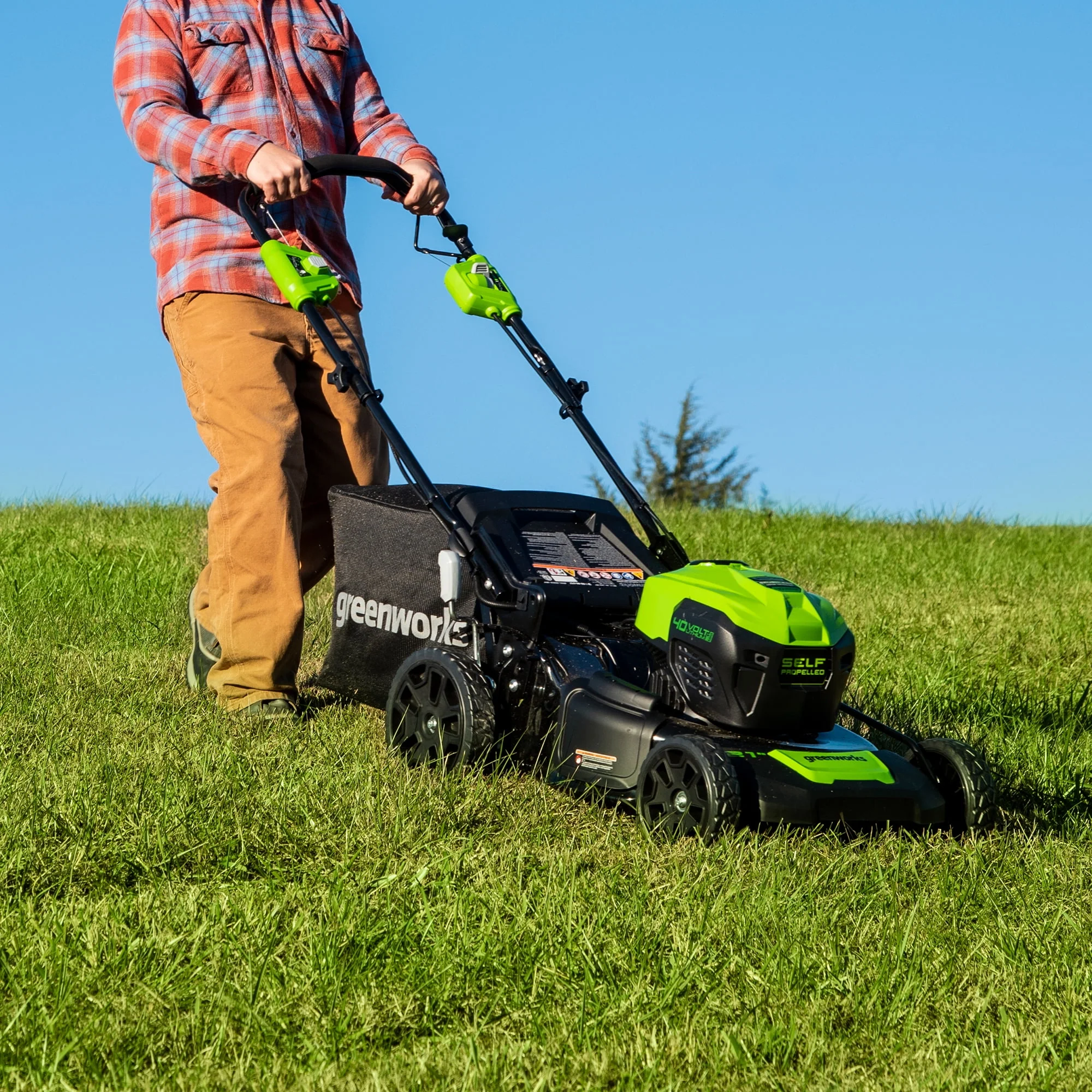 Greenworks 21 40V Self-Propelled Lawn Mower with 5.0 Ah Battery & Charger 2516402