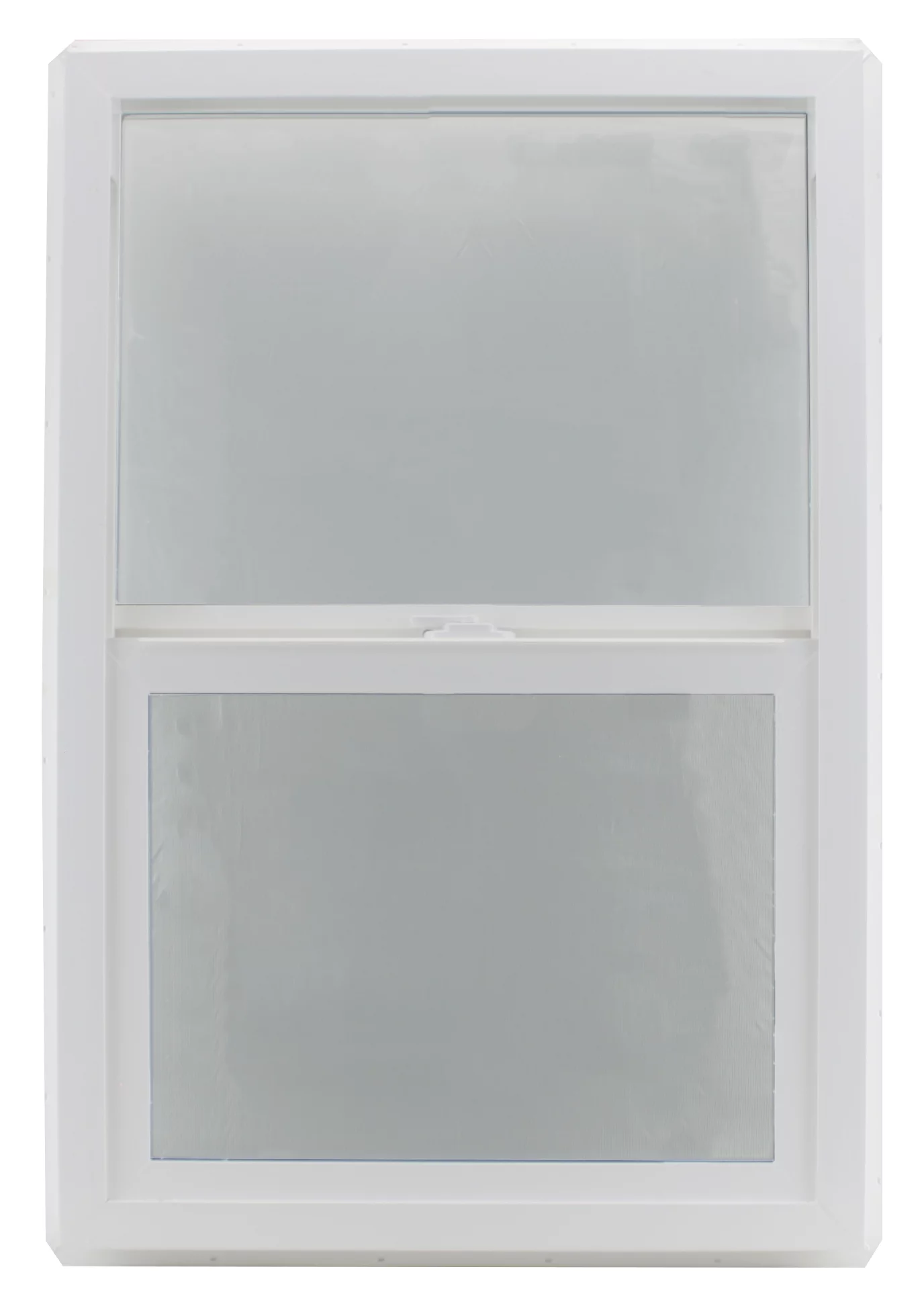Shed Window and More 24" x 36" Double Pane Vinyl Clear Tempered Glass Low-E PVC Frame Vertical Slide