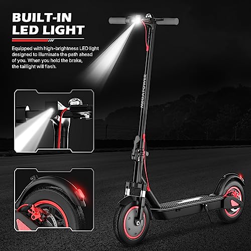 MoNiBloom E-Scooter Electric Kick Scooter w/LED Display and Bluetooth APP, Portable Folding Commuting Scooter for Adults & Teens
