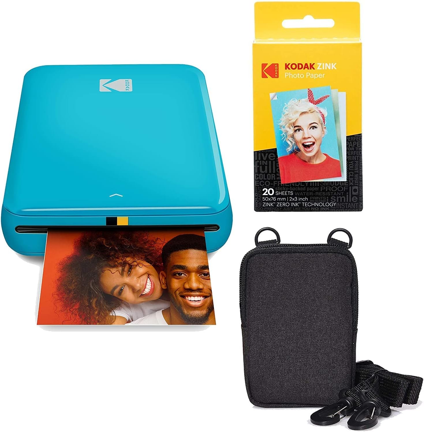 KODAK Step Instant Photo Printer with Bluetooth/NFC, Zink Technology & KODAK App for iOS & Android (Pink) Go Bundle