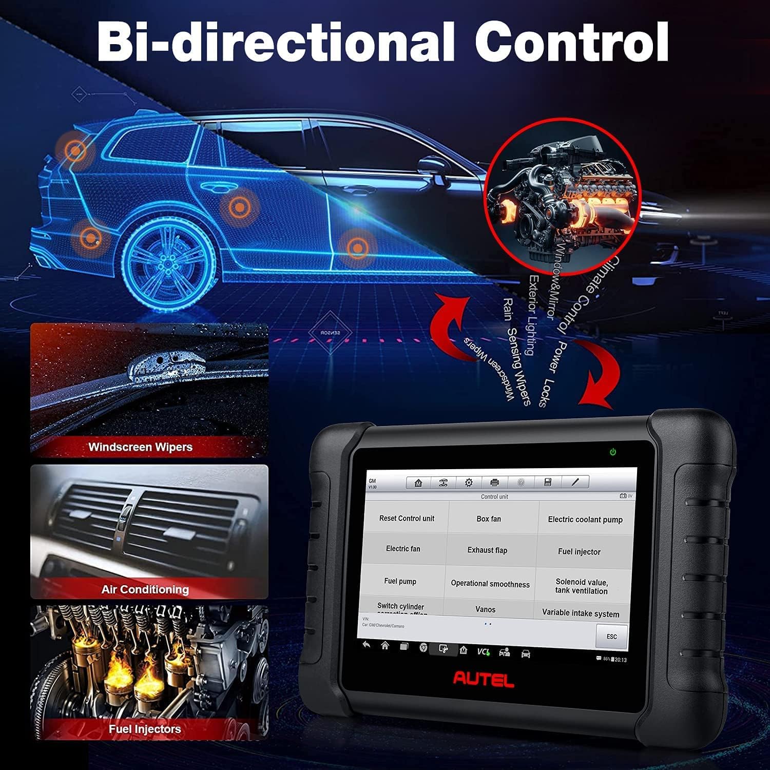 Autel Scanner MaxiPRO MP808BT Pro【with $150 Adaptor kit】, 2022 Newest Car Diagnostic Scan Tool with Advanced Bi-Directional Control, All Systems Diagnosis, 30+ Service, Upgraded of MS906 MP808 DS808