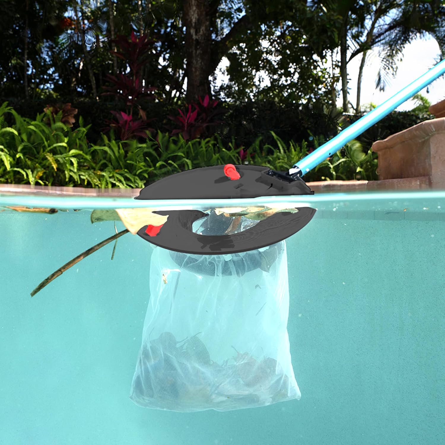 POOL BLASTER Leaf Vac Recharge Cordless Rechargeable Pool Leaf Vacuum & Skimmer, Swimming Pool Leaf Catcher with Heavy Duty Mesh Bag, for Inground and Above Ground Pools, by Water Tech