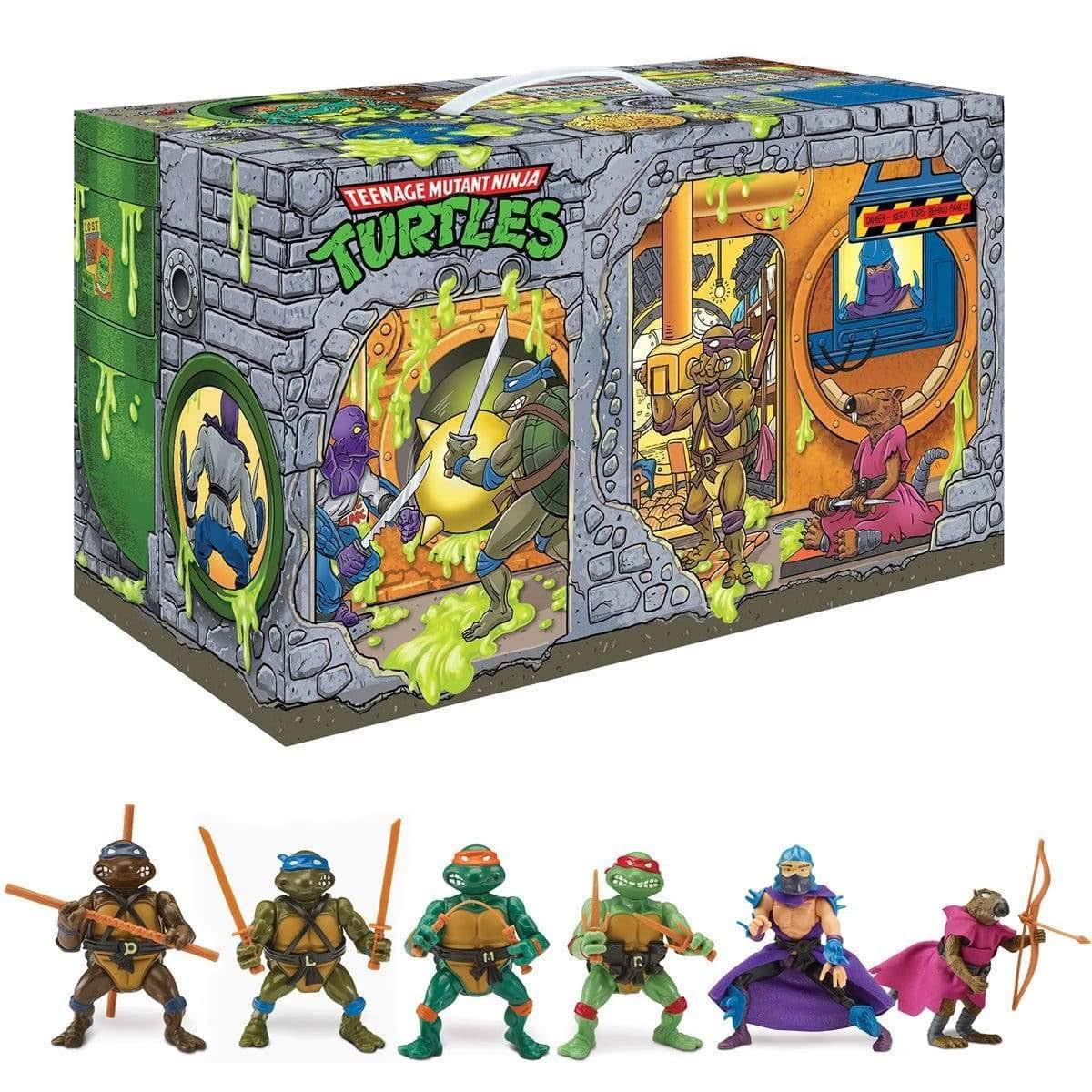 TMNT Retro Rotocast Sewer Lair Previews Exclusive Action Figure Set