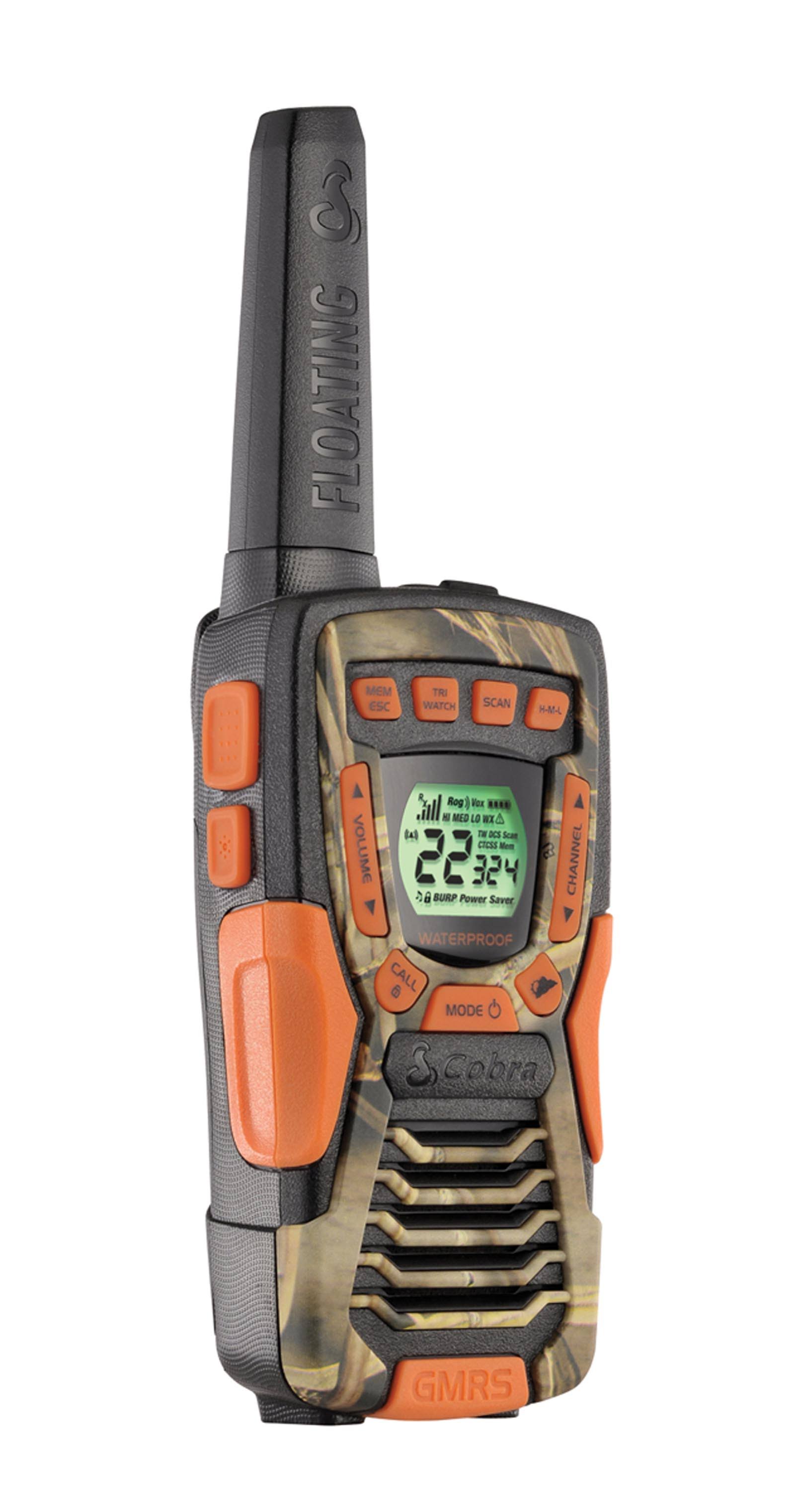 Cobra CXT1045R-FLT 37 Mi Waterproof Floating 2Way Radios Walkie Talkies - 8 pack