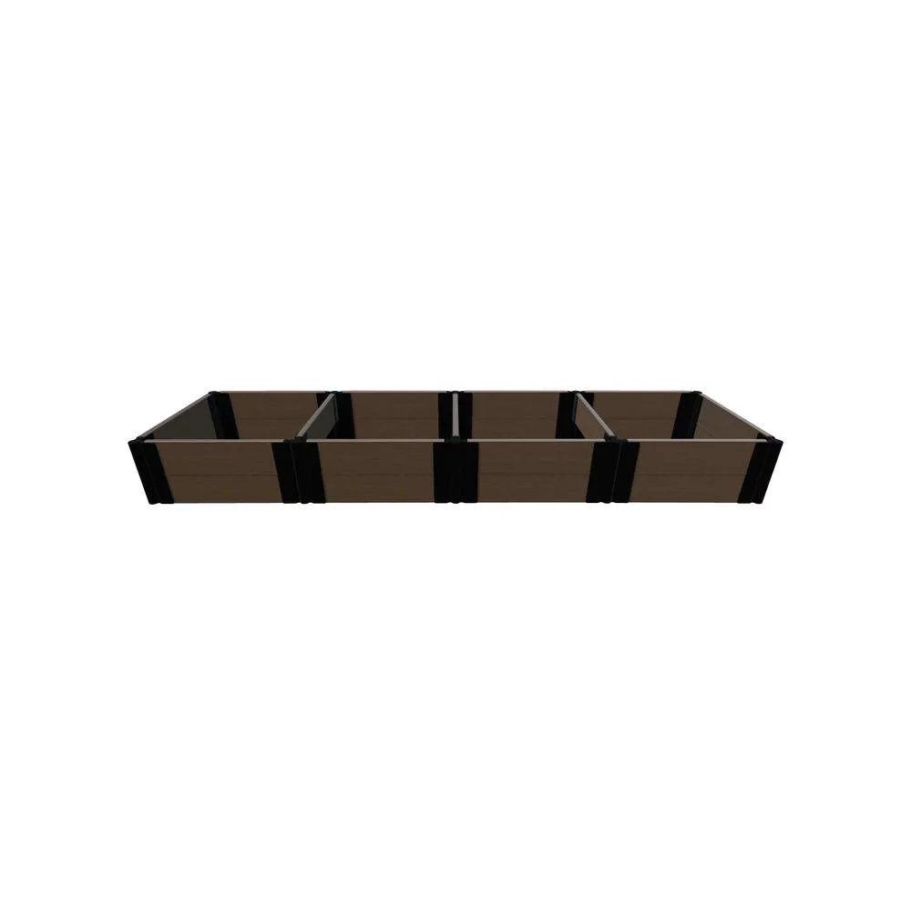 Frame It All TOOL-FREE WEATHERED WOOD 2' X 8' X 11" RAISED GARDEN BED (2' SECTIONS) - 1" PROFILE - Curated Treasures Market