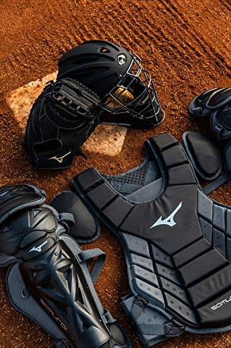 Mizuno Samurai 16 inch Adult Chest Protector - Black/Red