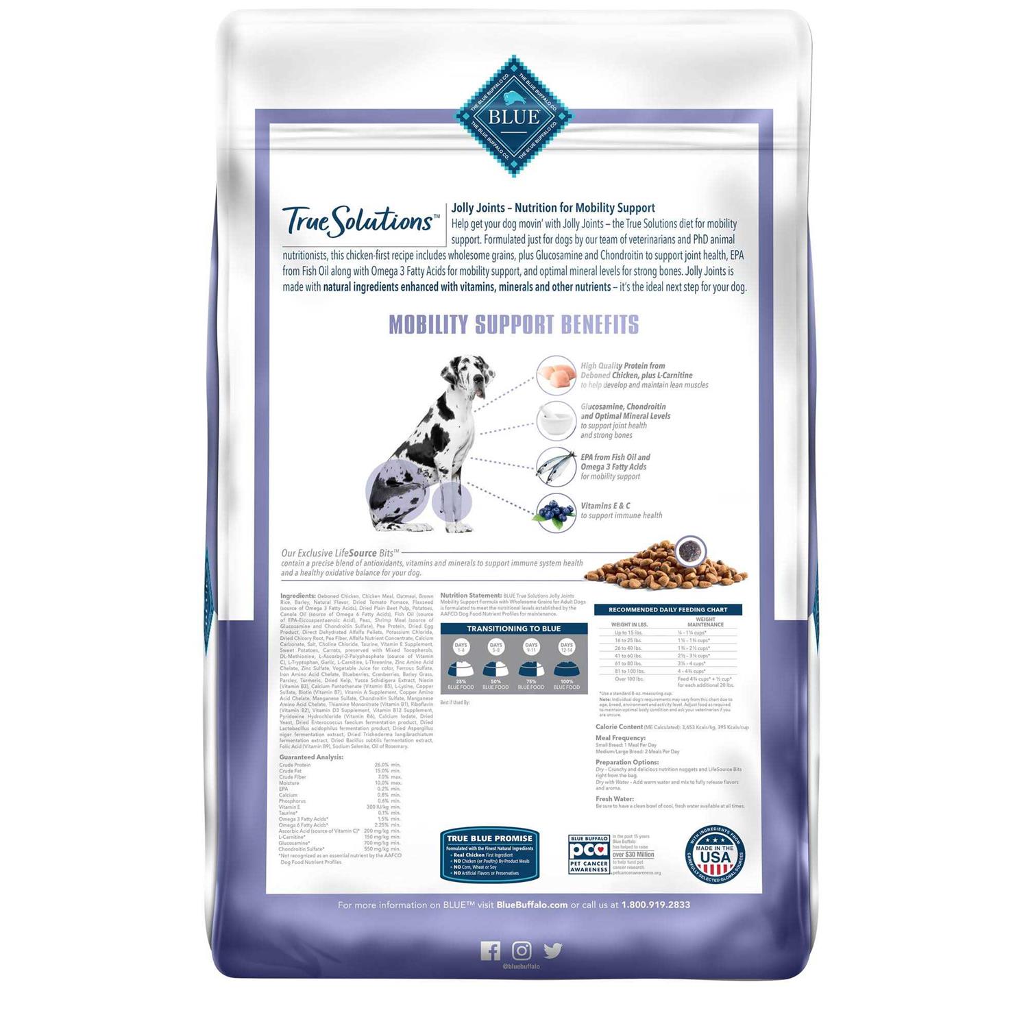 Blue Buffalo True Solutions Jolly Joints Mobility Support Dog Food - Pet Supplies online store