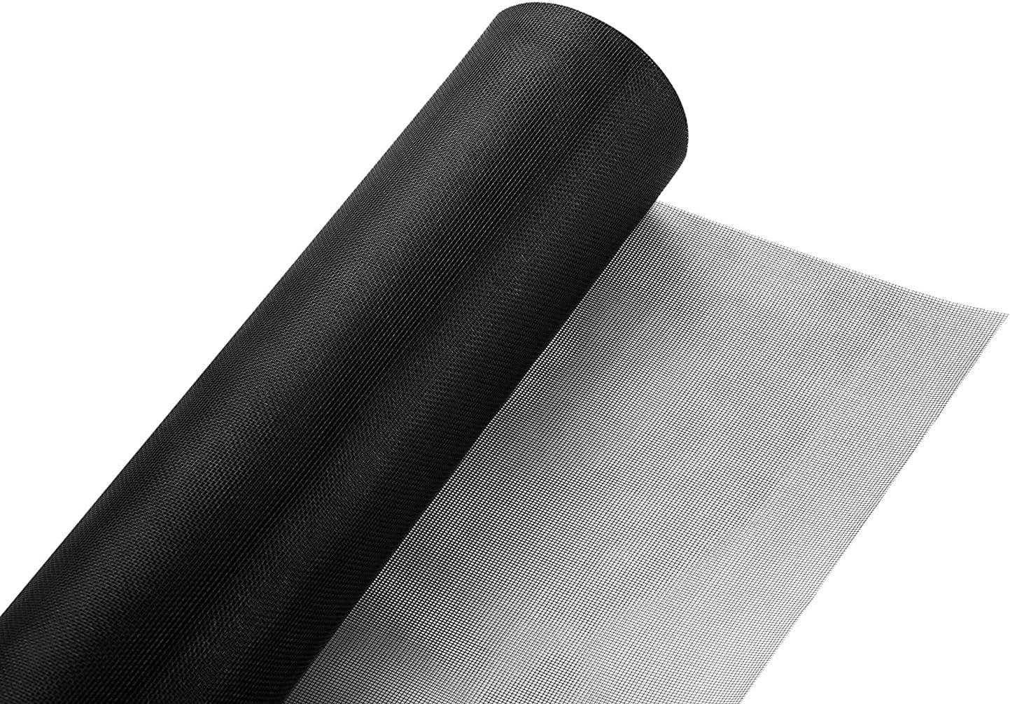 Fiberglass Screen Roll 48" x 100' A Continuous Roll UV Protection Install and Repair Door and Window Screen(48" x 100', Grey) Pack of 2