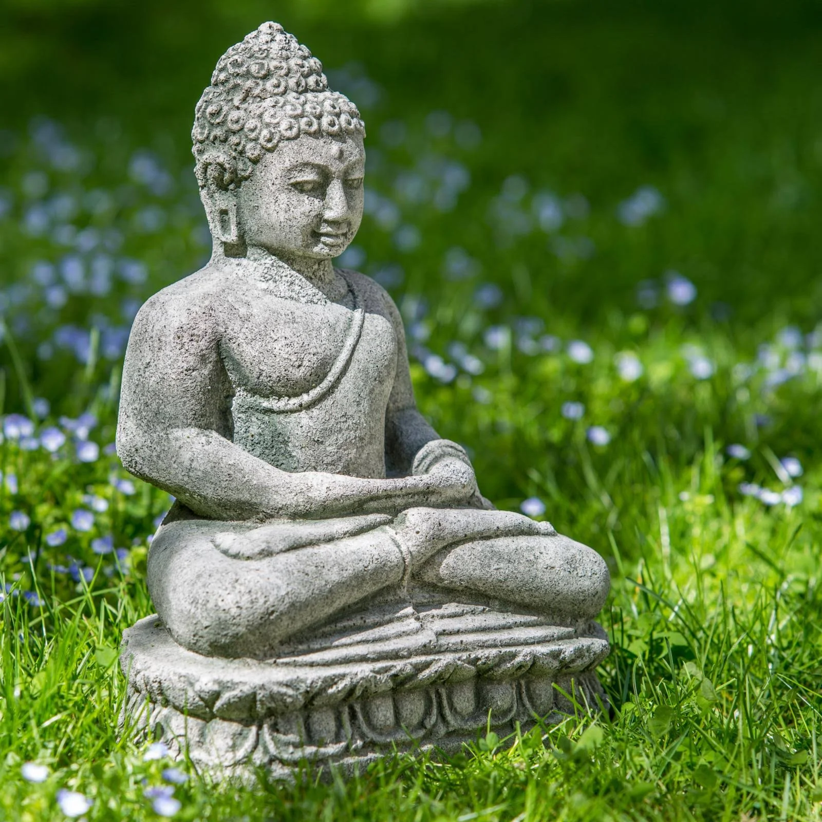 Campania International Rustic Antique Buddha Garden Statue