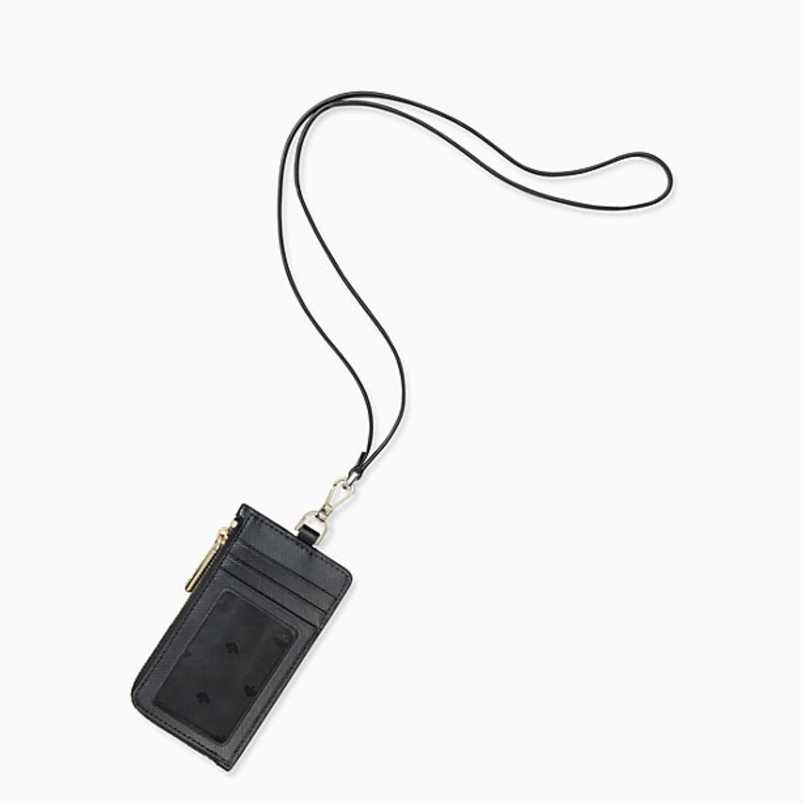 Kate Spade Accessories | Kate Spade Staci Card Case Lanyard | Color: Black/Gold | Size: Os | Egieb&s Closet