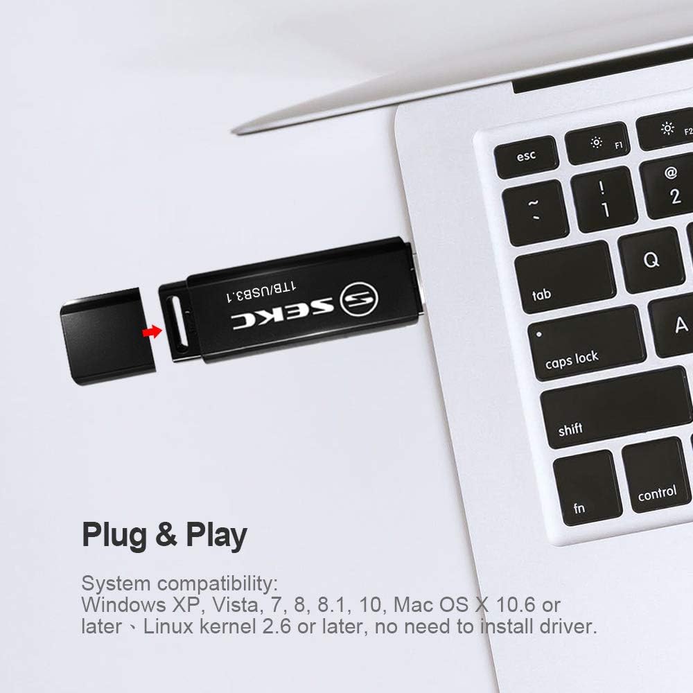 SEKC 1TB USB 3.1 Flash Drive, Read Speed up to 200MB/s, Black - SDA201T