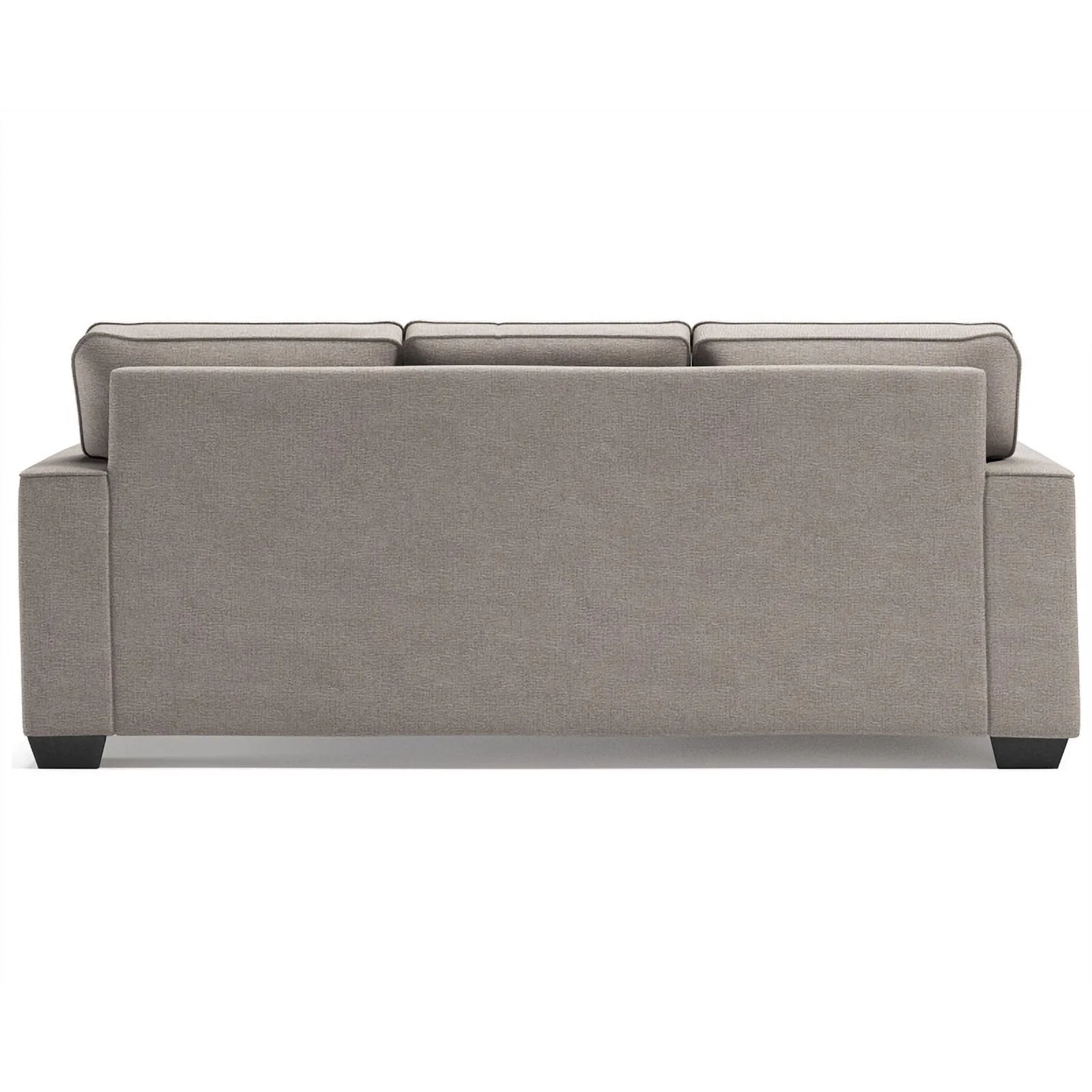 Ashley Furniture Greaves Fabric & Wood Sofa Chaise in Stone Light Gray