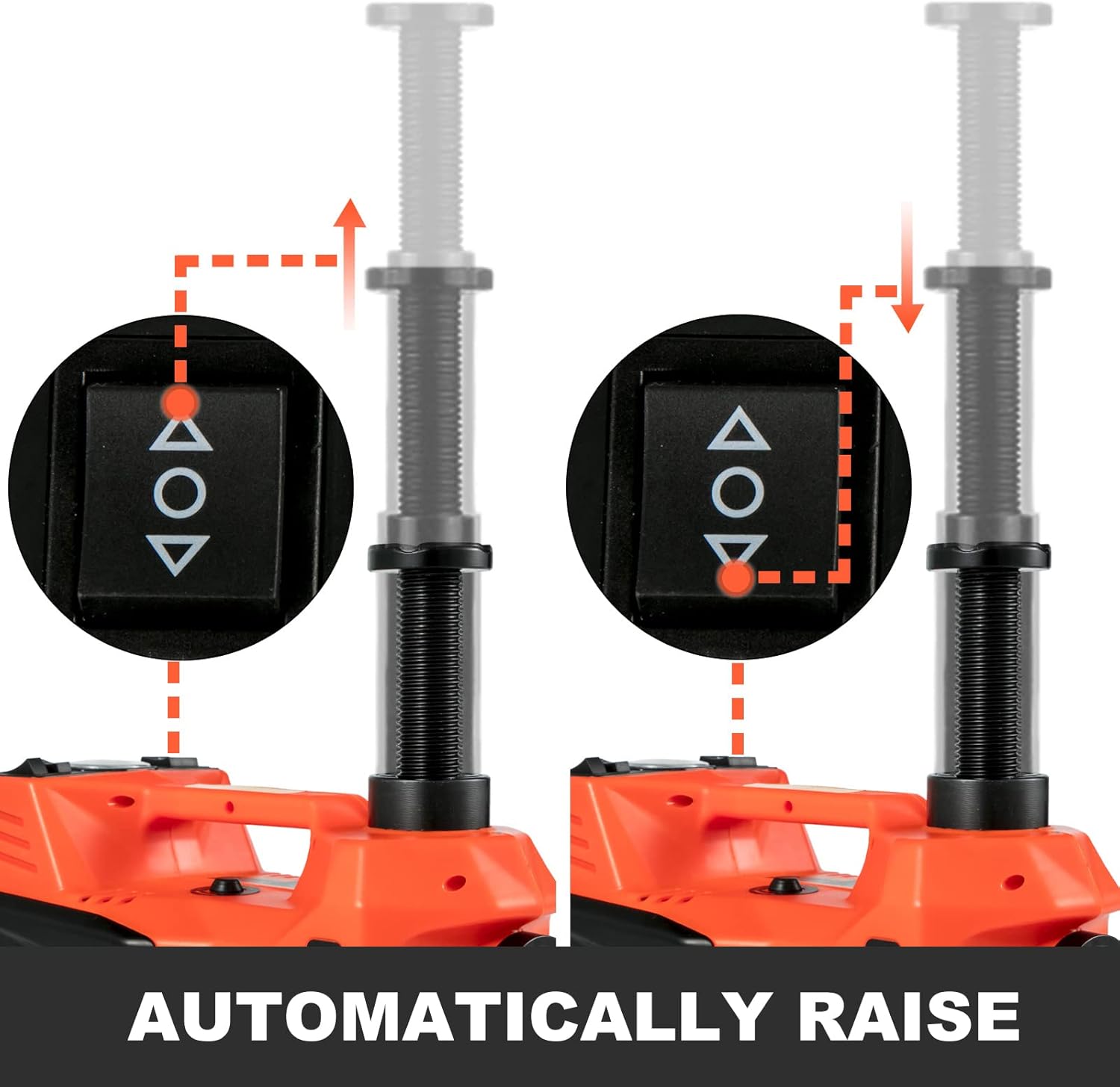 VEVOR Electric Car Jack, Electric Hydraulic Jack 3 Ton(6600 lbs) with Tire Inflator Pump and Electric Wrench, DC 12V Car Floor Jack Electric Jack Lift for an Emergency Tire Change
