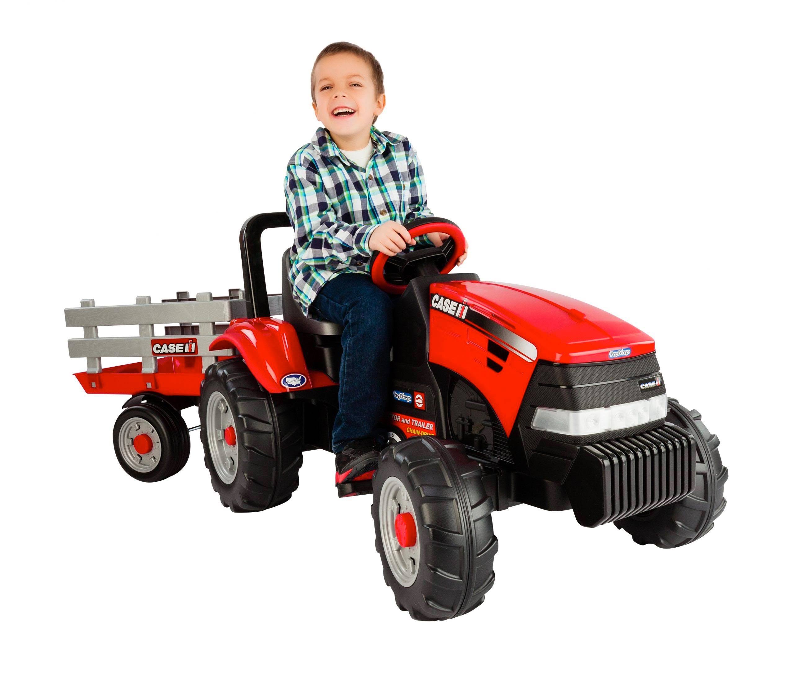 Peg Perego Case IH Tractor and Trailer Pedal Ride-On