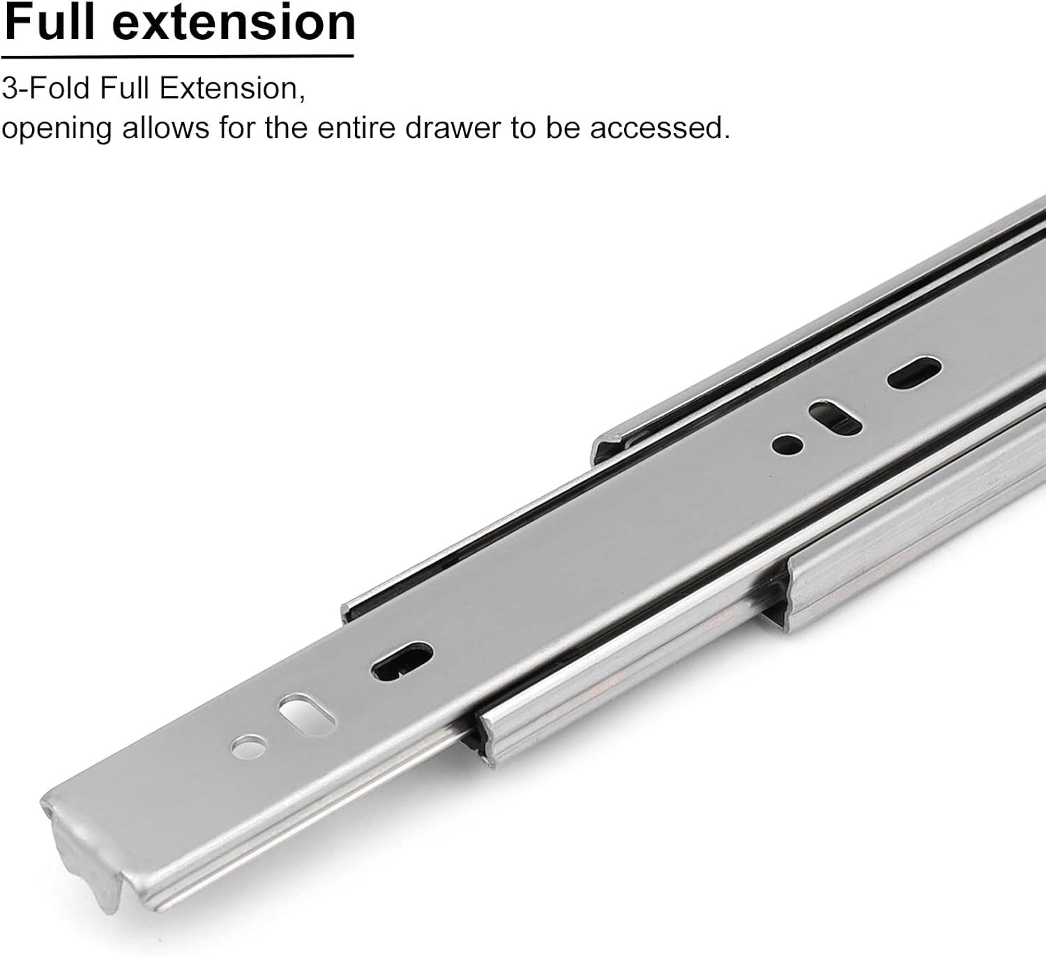 6 Pair DECORITEN 18 inch Soft Close Drawer Slide Full Extension, Ball Bearing Cabinet Hardware Rails with Rear Mounting Brackets, Side/Bottom Mount