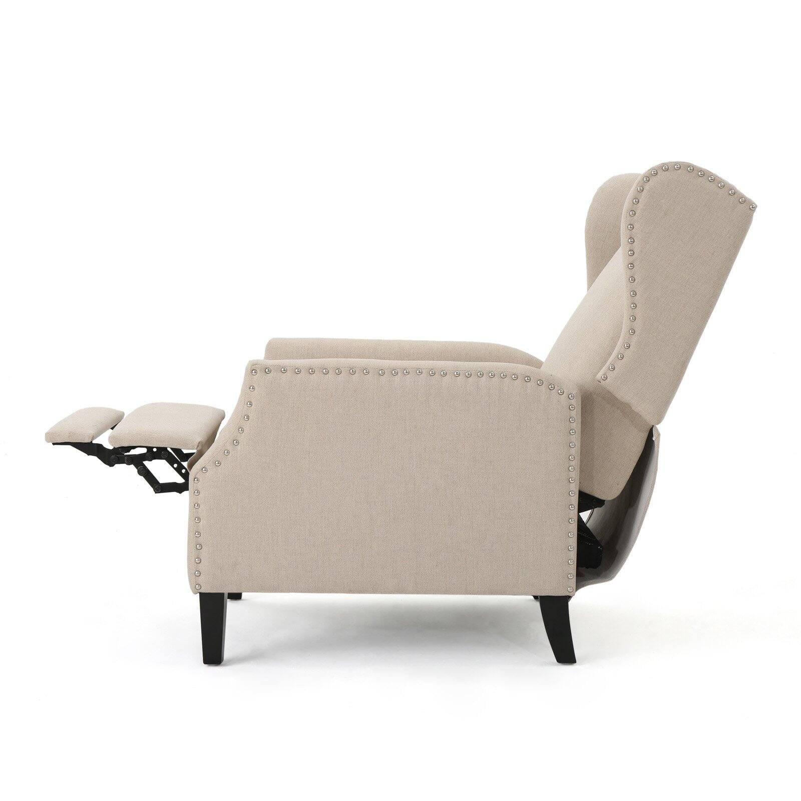 Westeros Traditional Wingback Fabric Recliner Chair