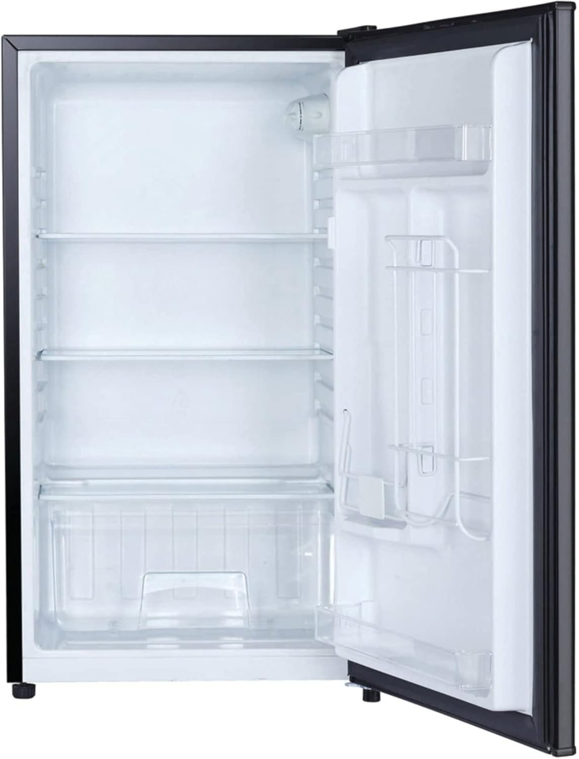 Magic Chef Compact Mini Refrigerator with Built In Freezer Compartment, Adjustable Temperature Control, and Grab and Go Can Dispenser, Black