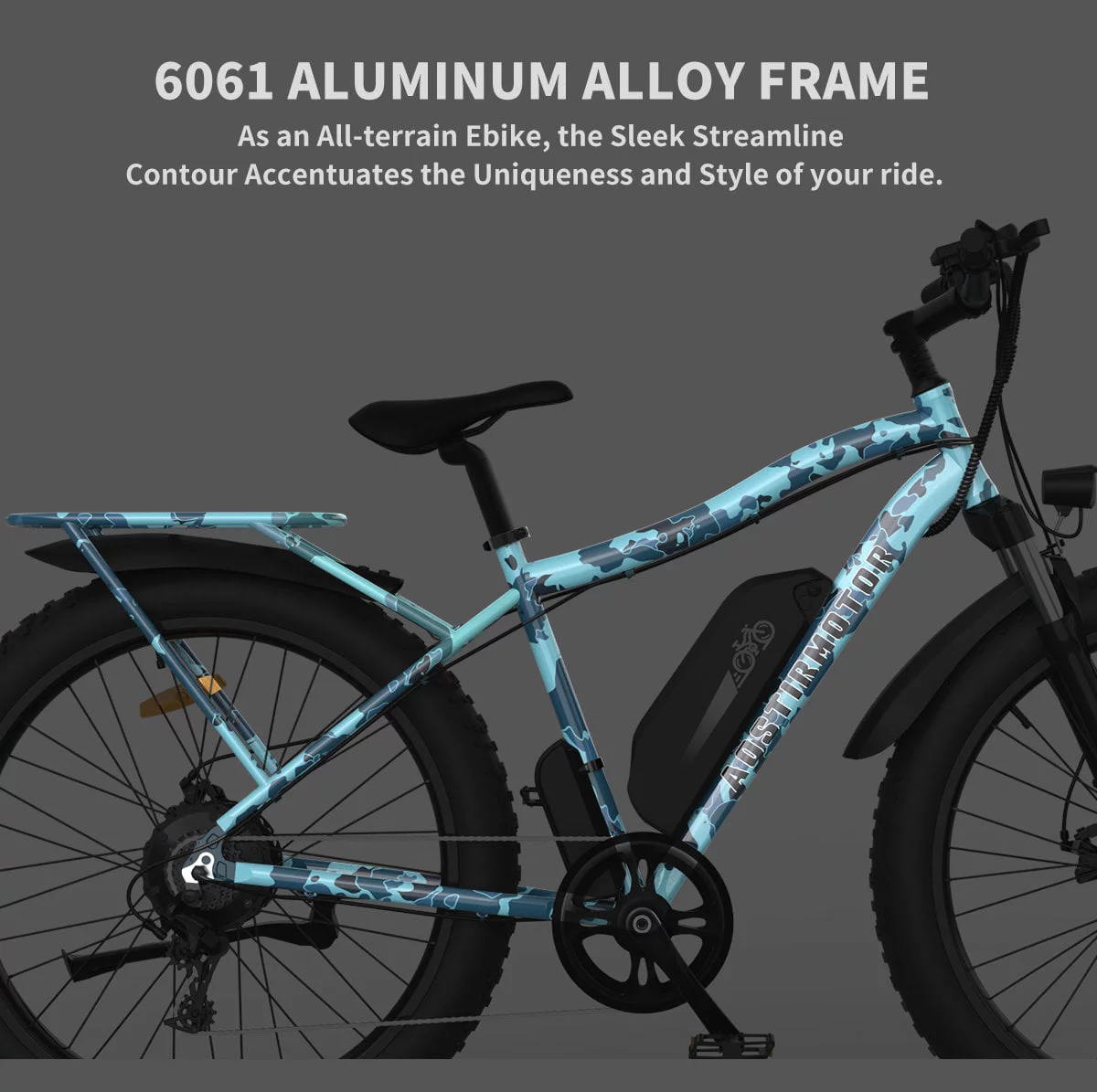Aostirmotor Electric Mountain Bike 750W 48V13AH Removable Lithium Battery& Pedal Assist Fat Tire Electric Bicycle for Adults