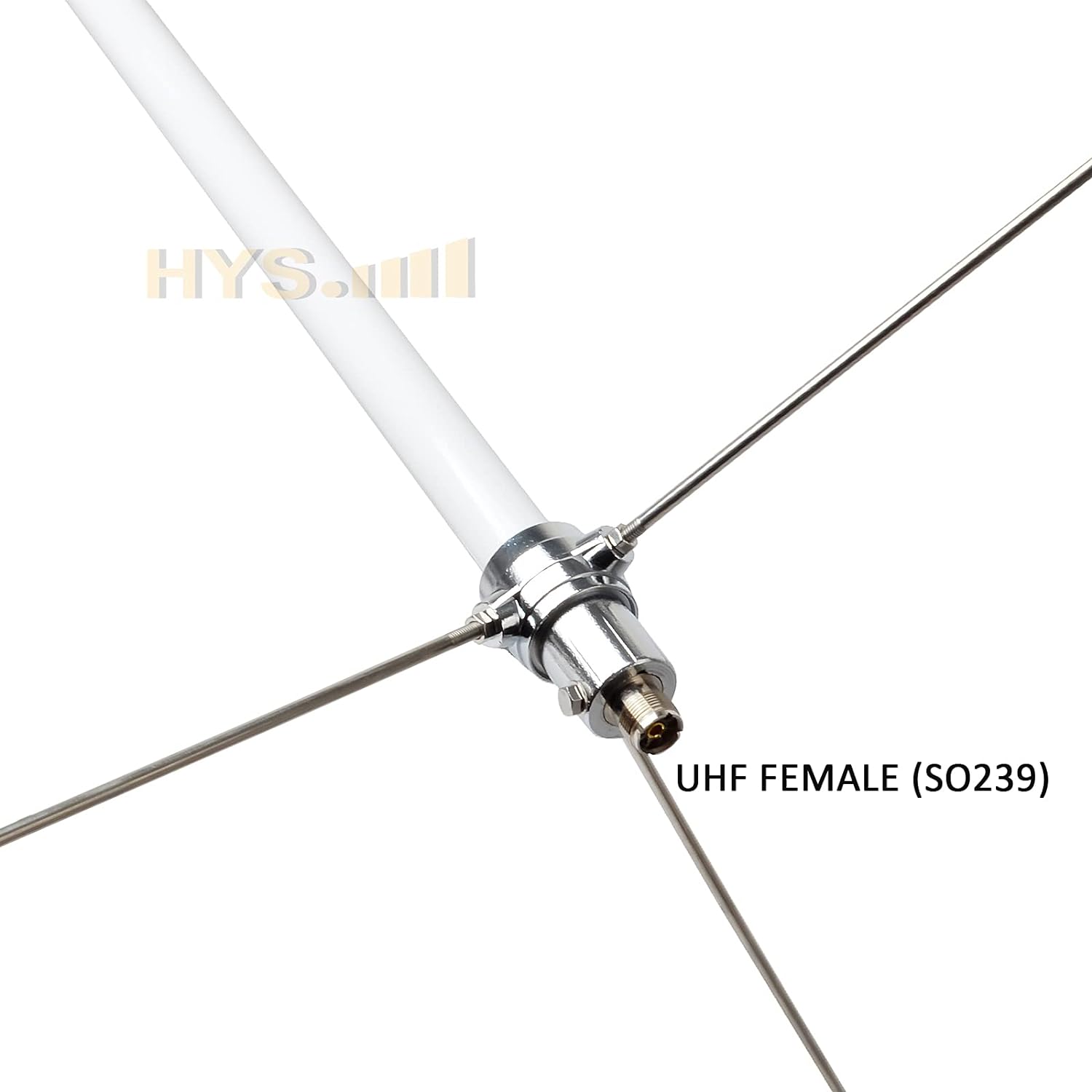 HYS Dual Band 144/430 MHz Heavy-Duty Fiberglass Vertical Base Antenna 5.7ft, SO-239 Connector 4.5/7.2dBi High Gain Pre-Tuned Repeater Antenna