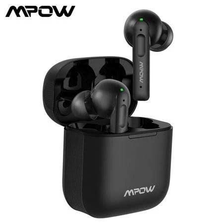 Mpow X3 TWS Bluetooth 5.0 Earbuds Active Noise Cancelling IPX8 Waterproof Wireless Earphones, Size: 10-, Black