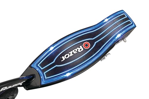 Razor E100 Glow Electric Scooter for Kids Age 8 and Up, LED Light-Up Deck, 8" Air-filled Front Tire, Up to 40 min Continuous Ride Time