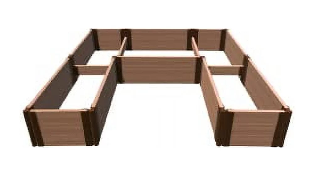 CLASSIC SIENNA 'WALK-IN U-SHAPE' - 8' X 8' X 16.5" RAISED GARDEN BED - 2" PROFILE - Curated Treasures Market