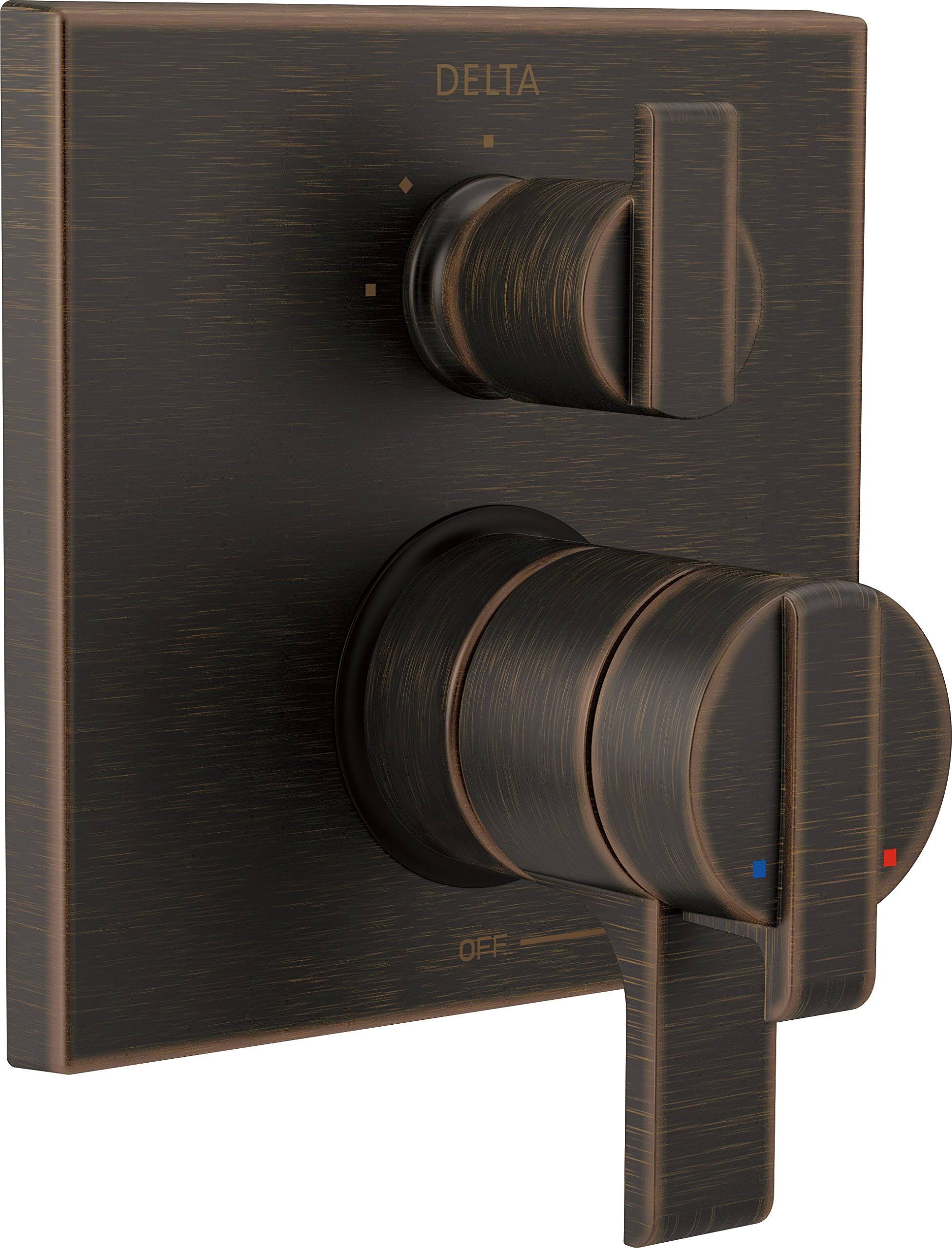 Delta T27867-RB Ara Angular Modern Monitor 17 Series Valve Trim with 3-Setting Integrated Diverter Venetian Bronze