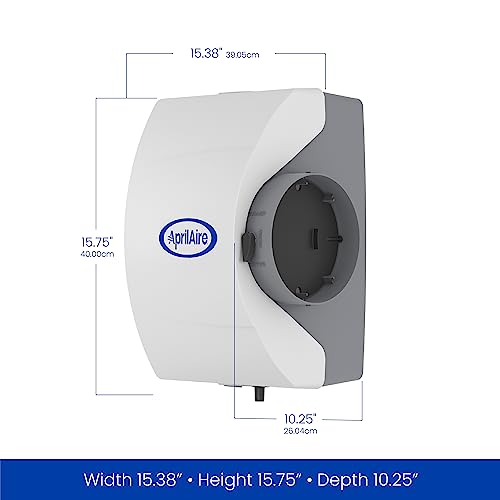 AprilAire 400 Whole-House Humidifier, Automatic Water Saver Furnace Humidifier, Large Capacity Whole-House Humidifier for Homes up to 5,000 Sq. Ft., White