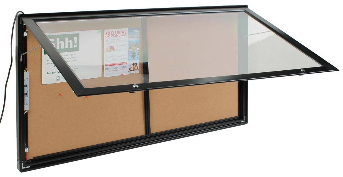 Outdoor Display Cases with Light and Swinging Door