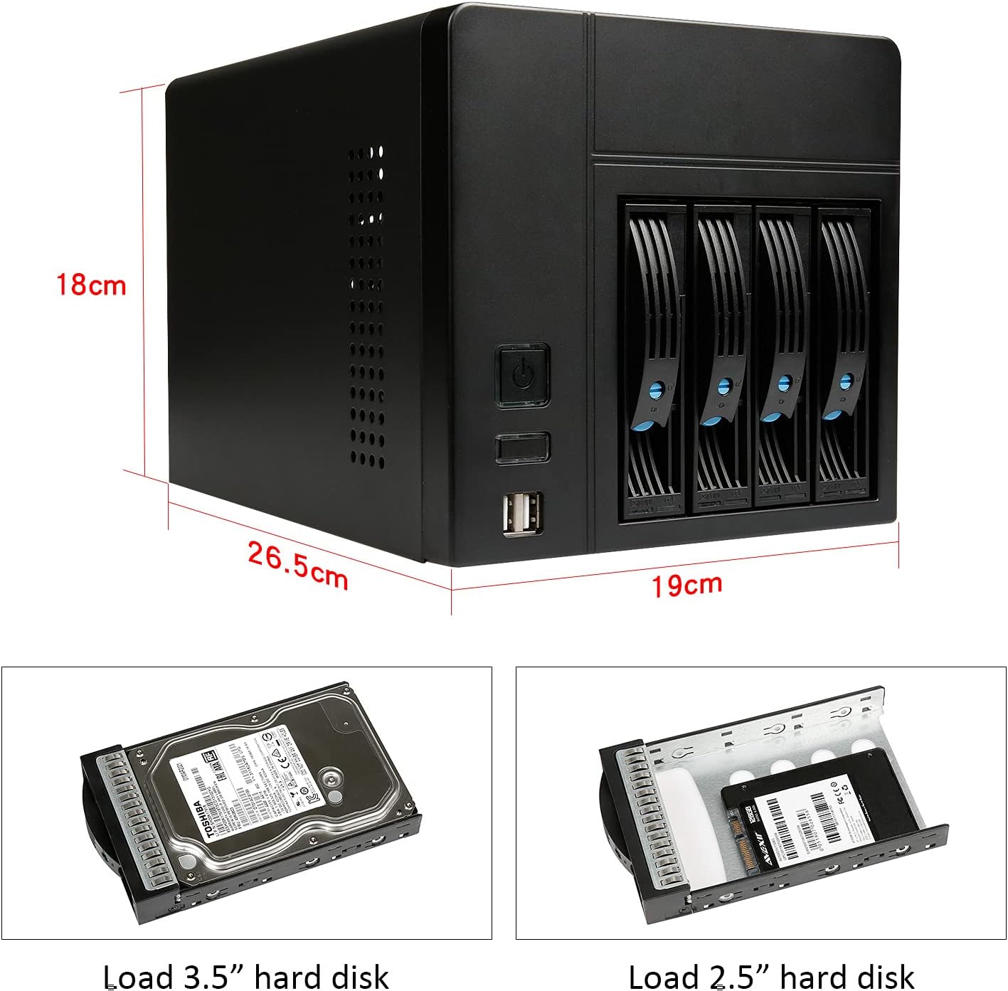 New Ultra Silence NAS 4-Bay K3 Chassis, Cable Management System, PC Gaming Computer Case