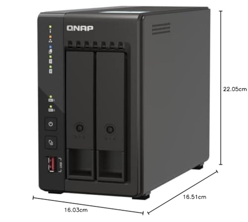 QNAP TS-453E-8G-US 4 Bay High-Performance Desktop NAS with Intel Celeron Quad-core Processor, 8 GB DDR4 RAM and Dual 2.5GbE (2.5G/1G/100M) Network Connectivity (Diskless)